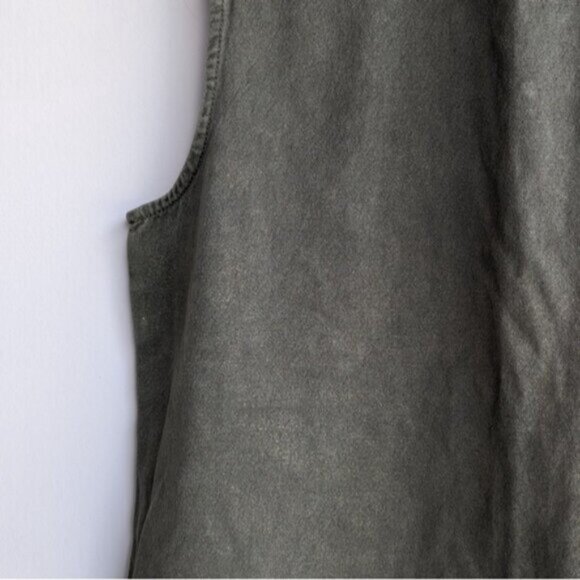 Gold Buffalo David Bitton green canvas button down vest - Picture 5 of 6